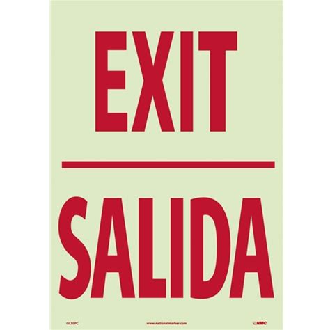 Exit Sign Bilingual Gl30pc
