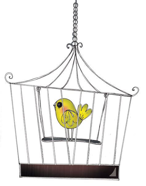 Bird In Cage Illustration By Elaheh Bos 동물