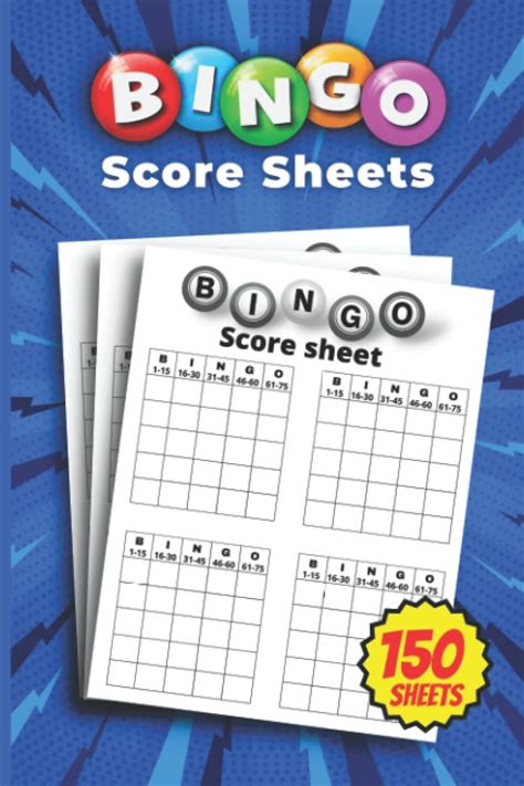 Bingo Score Sheets 150 Bingo Grid Game Cards Blank Bingo Sheets