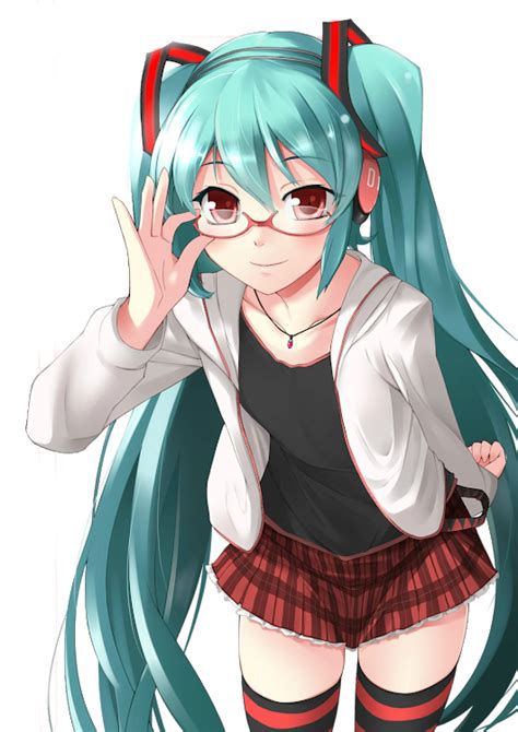 Download Photo Hatsune Miku With Glasses Png Image With