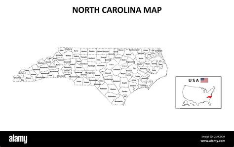 North Carolina Map State And District Map Of North Carolina