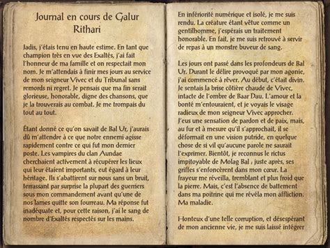 Journal En Cours De Galur Rithari Wiki The Elder Scrolls Fandom