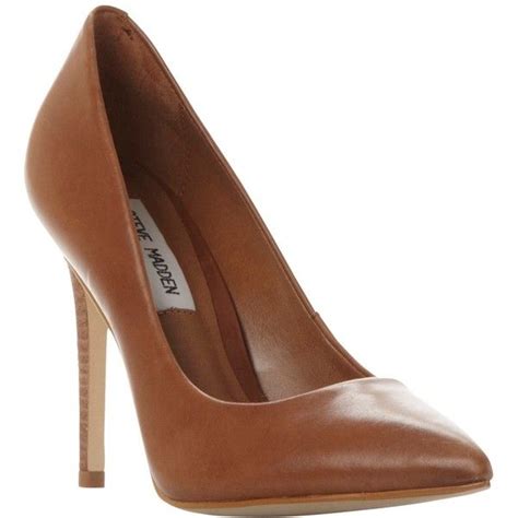Steve Madden Proto High Stiletto Heeled Court Shoes Tan Leather