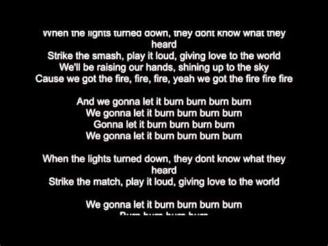Burn Ellie Goulding Lyrics On Screen Youtube