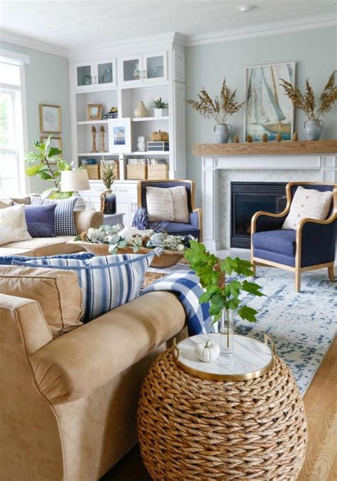 Navy And Neutral Fall Living Room Walls Seasalt Sw Roomdecor Fall