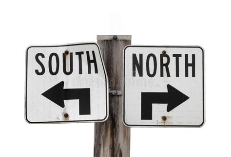 North South Traffic Sign Isolated Stock Image Image Of Sign Signs