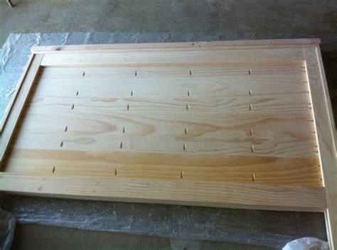 The board on the inside of the frame is where the bed slats will sit. Ana White | Reclaimed wood headboard -- queen sized - DIY ...
