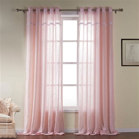 Baby Pink Nursery Sheer Curtain Custom Window Treatment For Kids Room