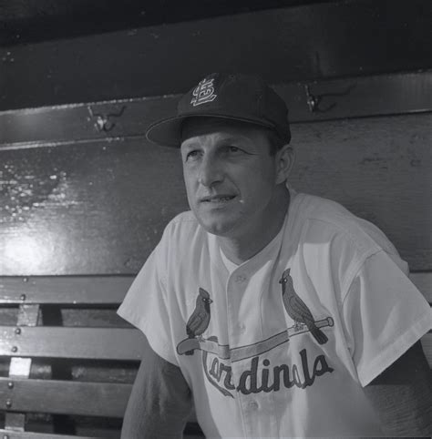 Portrait Of St Louis Cardinals Player Stan Musial In The Dugout At
