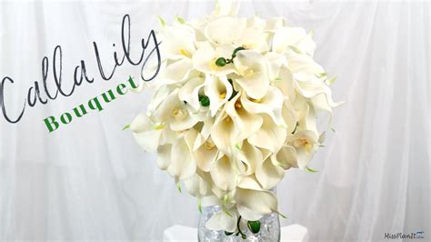 Easy Step Cascading Calla Lily Bridal Bouquet Budget Weddings Diy