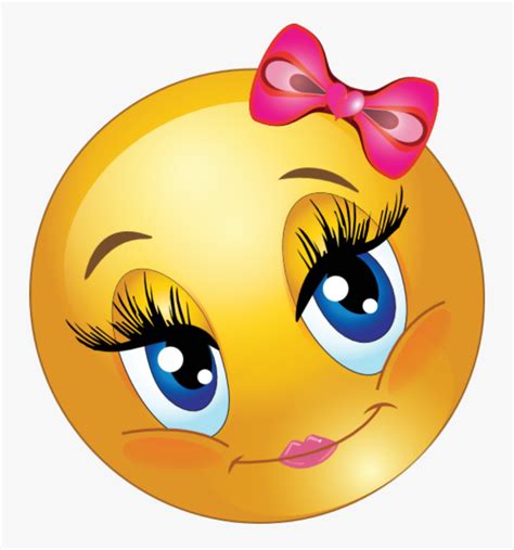 Freetoedit Emoticonos Smiley Face Girl Free Transparent Clipart