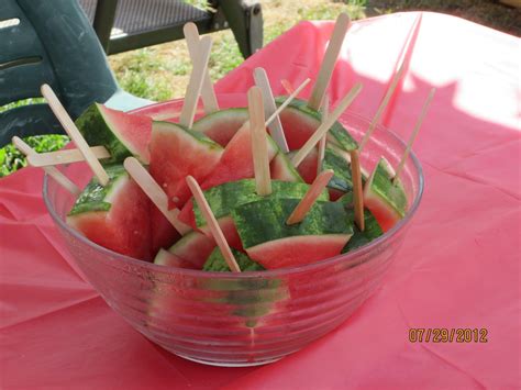 Watermellon Pops Healthy Birthday Snack Watermelon Popsicles