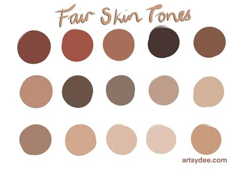 5 Free Skin Tone Collections Skin Color Palette Procreate Artsydee