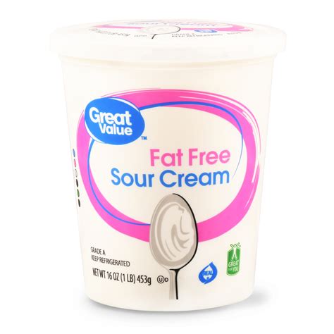 Great Value Grade A Fat Free Sour Cream Nutrition And Ingredients