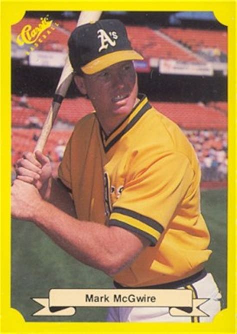 The 1985 topps mark mcgwire rookie card is one of the best from the 1980's. 1987 Classic Travel Update (Yellow) Mark McGwire #121g Baseball Card Value Price Guide