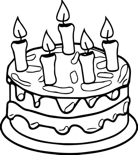 Birthday Cake Drawing Free Download On Clipartmag