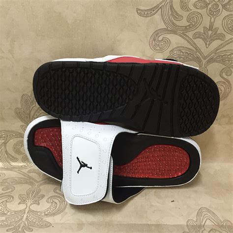 Nike Air Jordan Hydro Xiii 13 Retro White Black Gym Red Men Sports