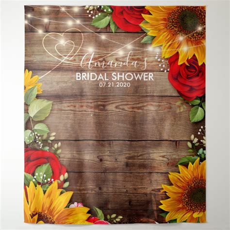 Sunflower And Roses Backdrop Photo Prop Zazzle
