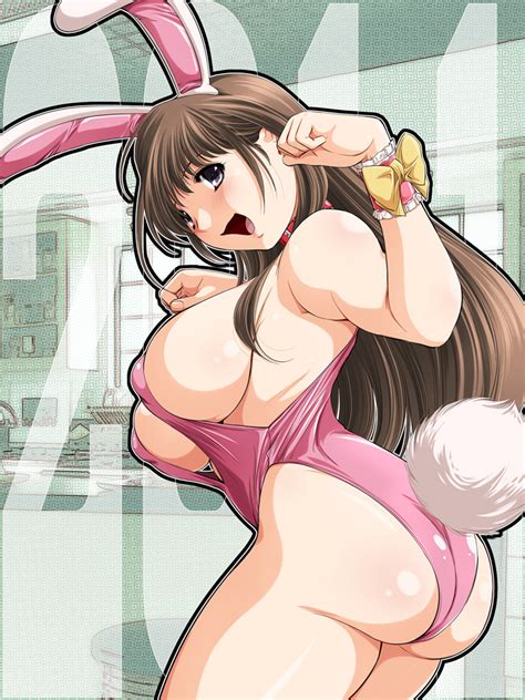 Rule 34 Artist Request Ass Breasts Brown Hair Bunny Suit Bunnysuit