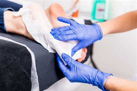 Callus Peel Peeling Feet Procedure At Beauty Salon Stock Photo By