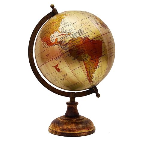 Rotating Desktop Globes Earth Ocean Globe World Geography Table Décor