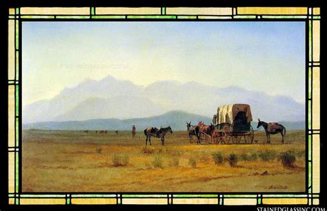 Surveyors Wagon In The Rockies By Albert Bierstadt