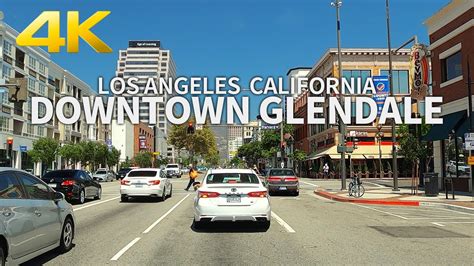 Glendale Driving Downtown Glendale Los Angeles California Usa 4k
