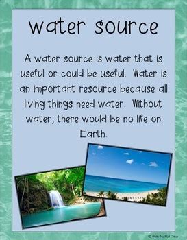 water sources book game posters worksheets rivers