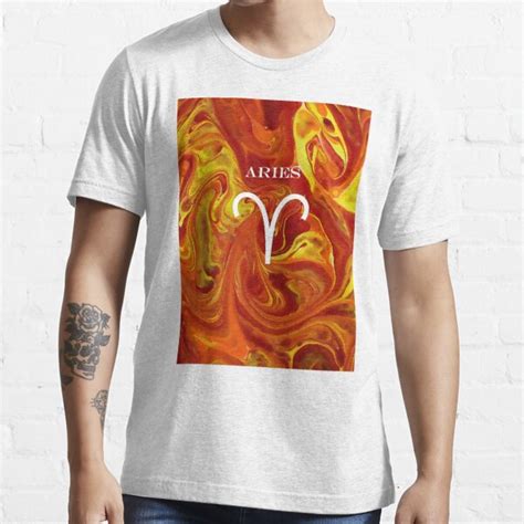 Aries Zodiac Sign With Symbol T Shirt For Sale By Sallysmk3
