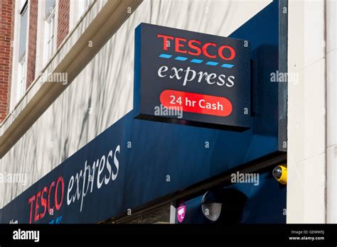 Tesco Express Sign Stock Photo Alamy