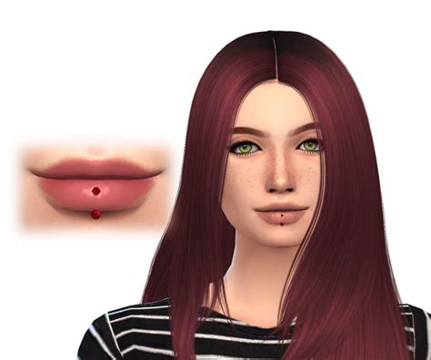 Diy Upper Lip Piercing Set By Pralinesims At Tsr 187 Sims 4 Updates
