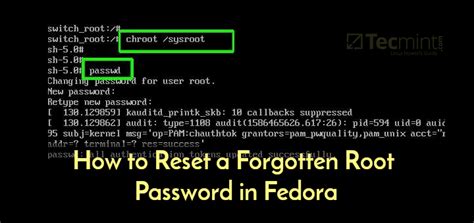 How To Reset A Forgotten Root Password In Fedora