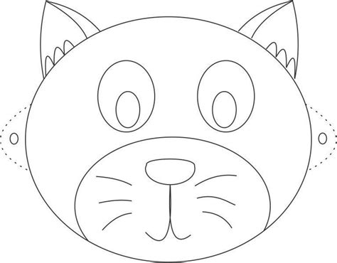 Download Cat Mask printable coloring page for kids: Cat Mask ...