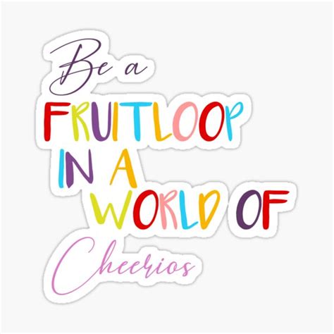 Fruit Loop In A World Of Cheerios Fruit Loop Watercolor Sticker