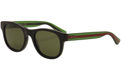 Gucci Men S Gg0003s Gg 0003 S 002 Black Green Red Fashion Sunglasses 52mm Ebay