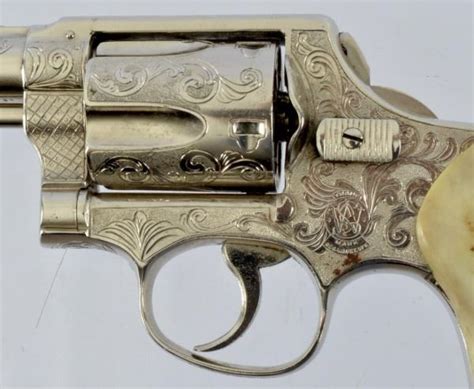 Fully Engraved Sandw Snub Nose 38 Revolver