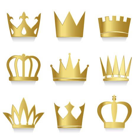 Golden Crowns Set Download Free Vectors Clipart Graphics And Vector Art