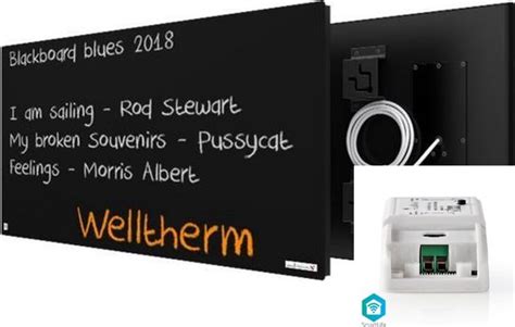 Elektrische Infrarood Watt Verwarming En Krijtbord In N Met Smart Switch Zwart Bol