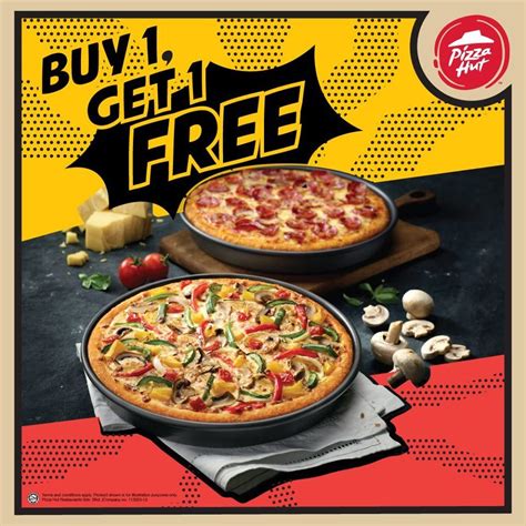 Pizza Hut Buy 1 Free 1 Promotion 2 March 2020 Onwards Food Menu Design Pizza Hut Food