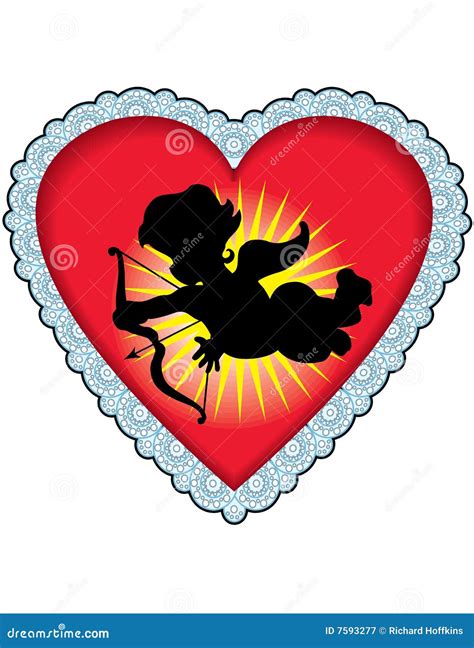 Cupid And Heart Stock Illustration Illustration Of Flirting 7593277