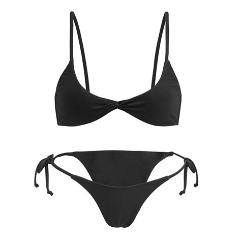 2018 New Sexy Thong Bathing Suit Low Waist Swimsuit Solid Swimwear Women Brazilian Bikini Swim