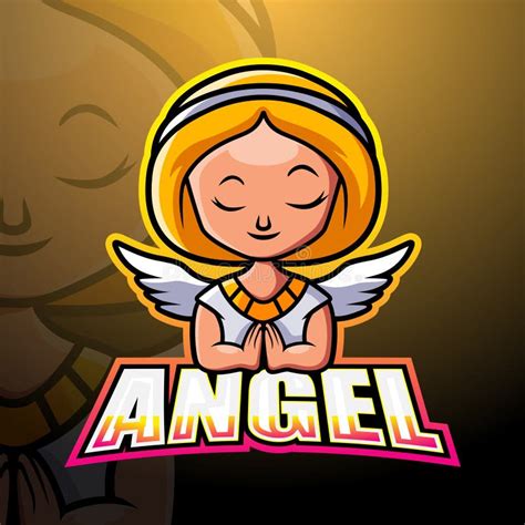 Angel Mascot Esport Logo Design Stock Vector Illustration Of Gothic