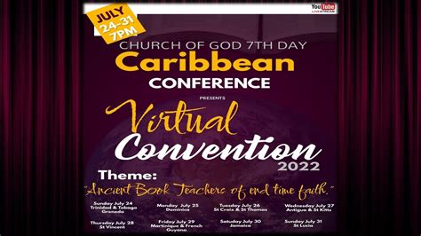 Church Of God 7th Day Caribbean Conference 2022 Flyer Youtube