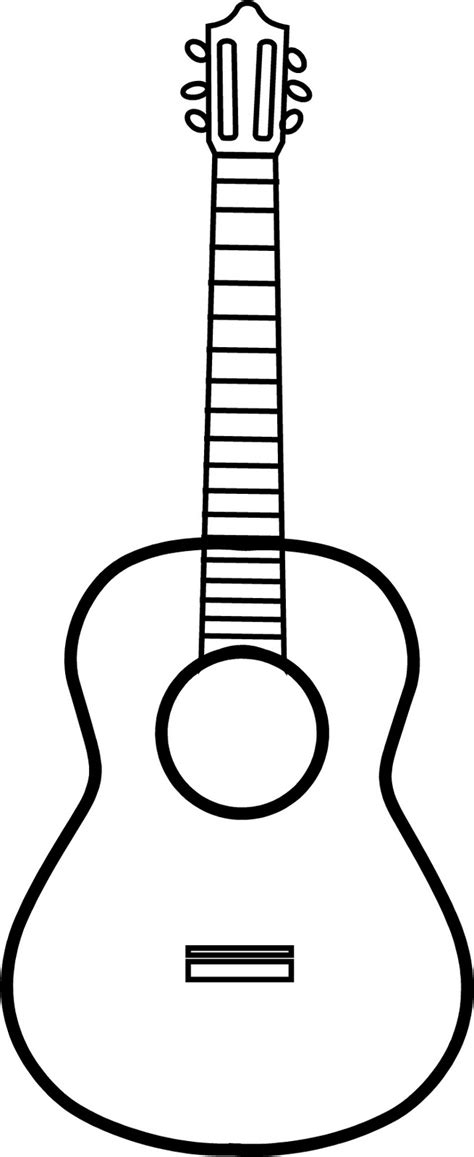 Guitar Line Drawing Clipart Best