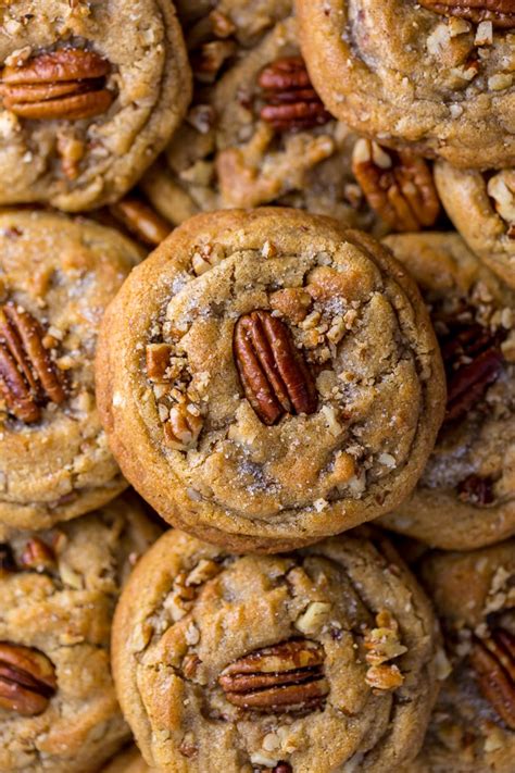 This is a very good and easy recipe! Brown Butter Pecan Cookies are thick, chewy, and crunchy!