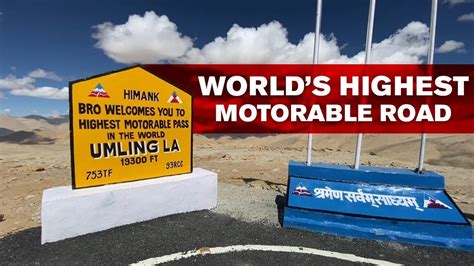 Driving Up The Worlds Highest Motorable Road Indias Umling La Pass