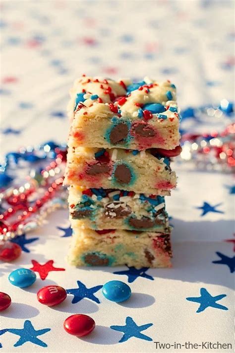 Patriotic Sugar Cookie Bars Two In The Kitchen 4th Of July Desserts