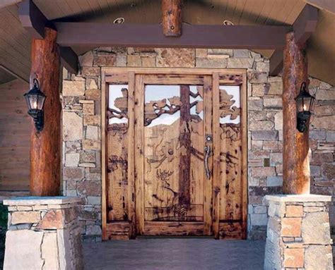 Beautiful Carved Doors Wooden Front Doors Cabin Doors