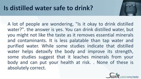 Ppt Can You Drink Distilled Water Can Distilled Water Kill You