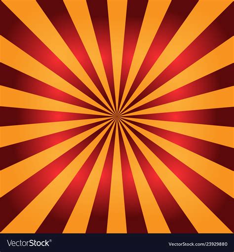 Red And Orange Sunburst Background Radial Rays Vector Image